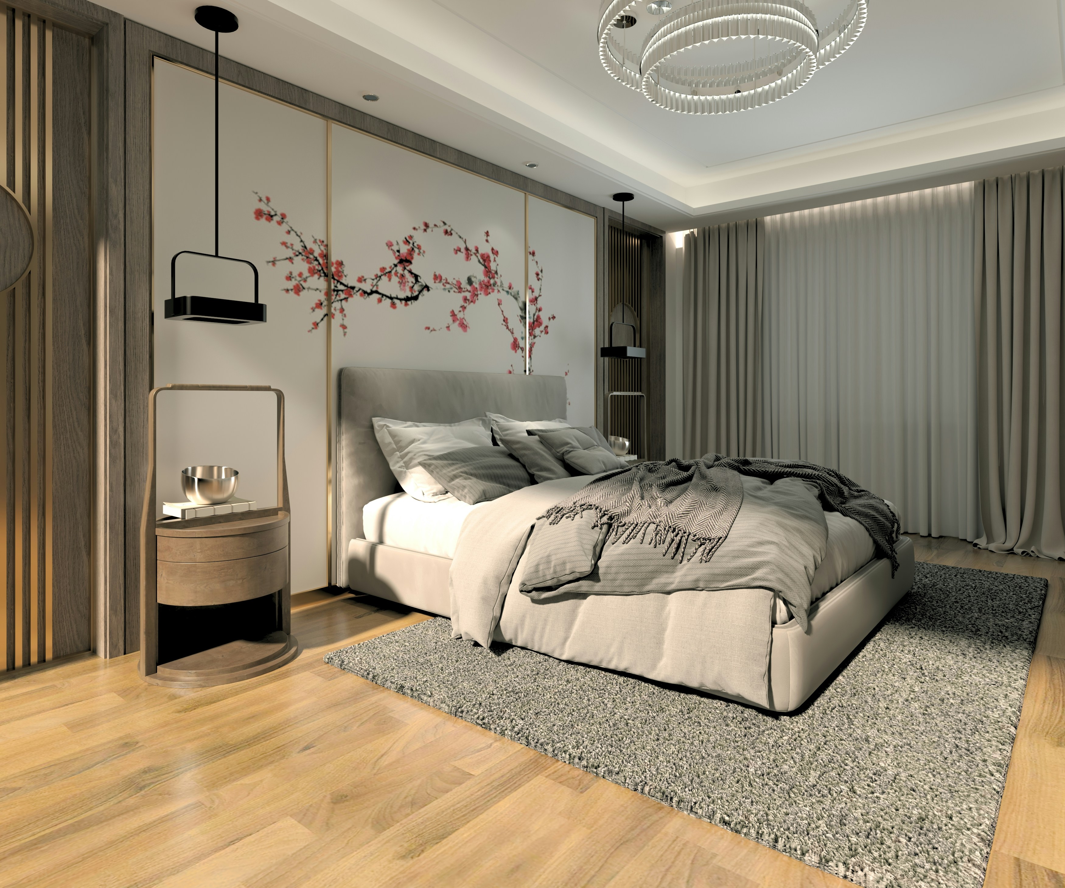 Neatly arranged bedroom with fresh linens and clean surfaces