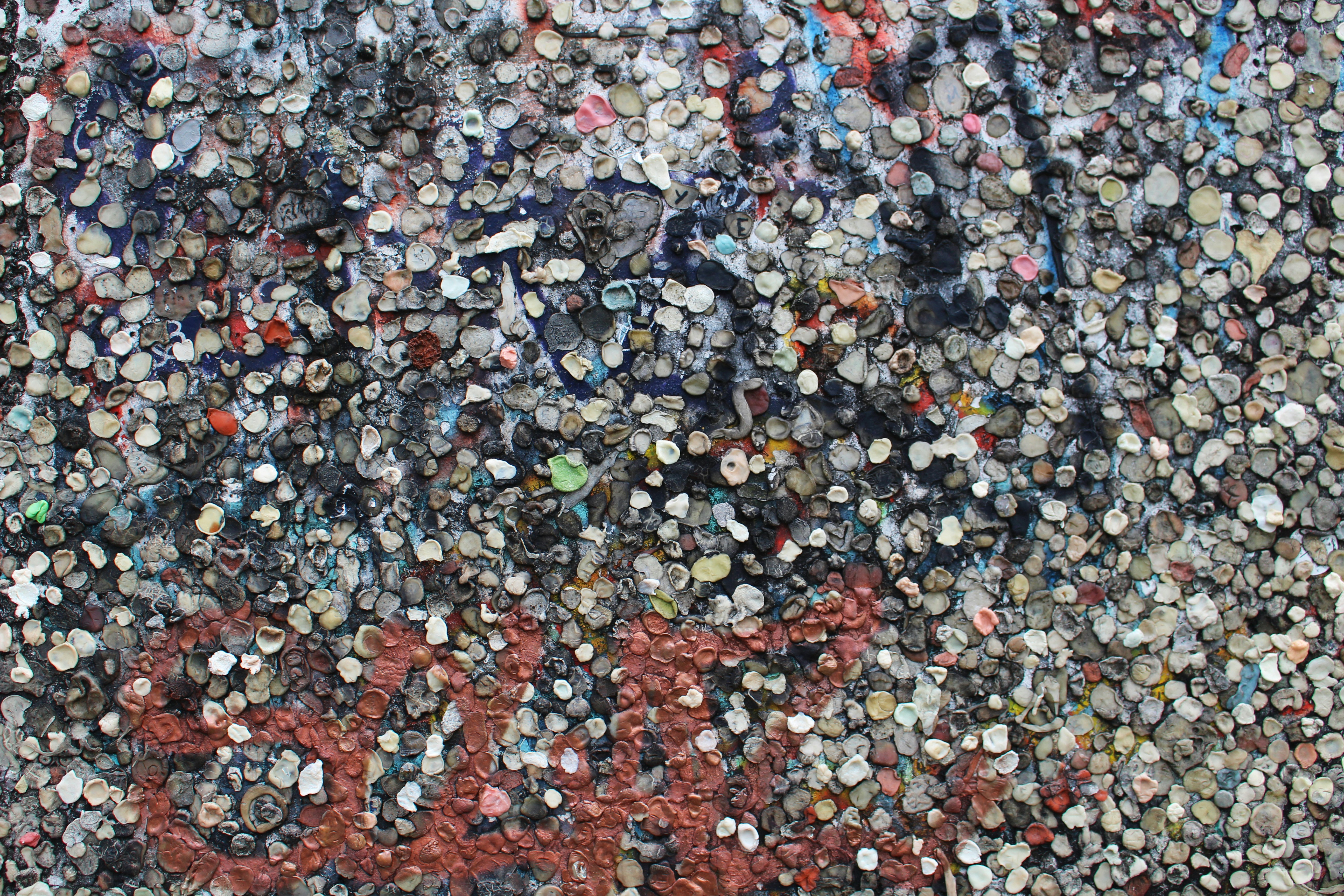 Close-up of renovation debris on floor