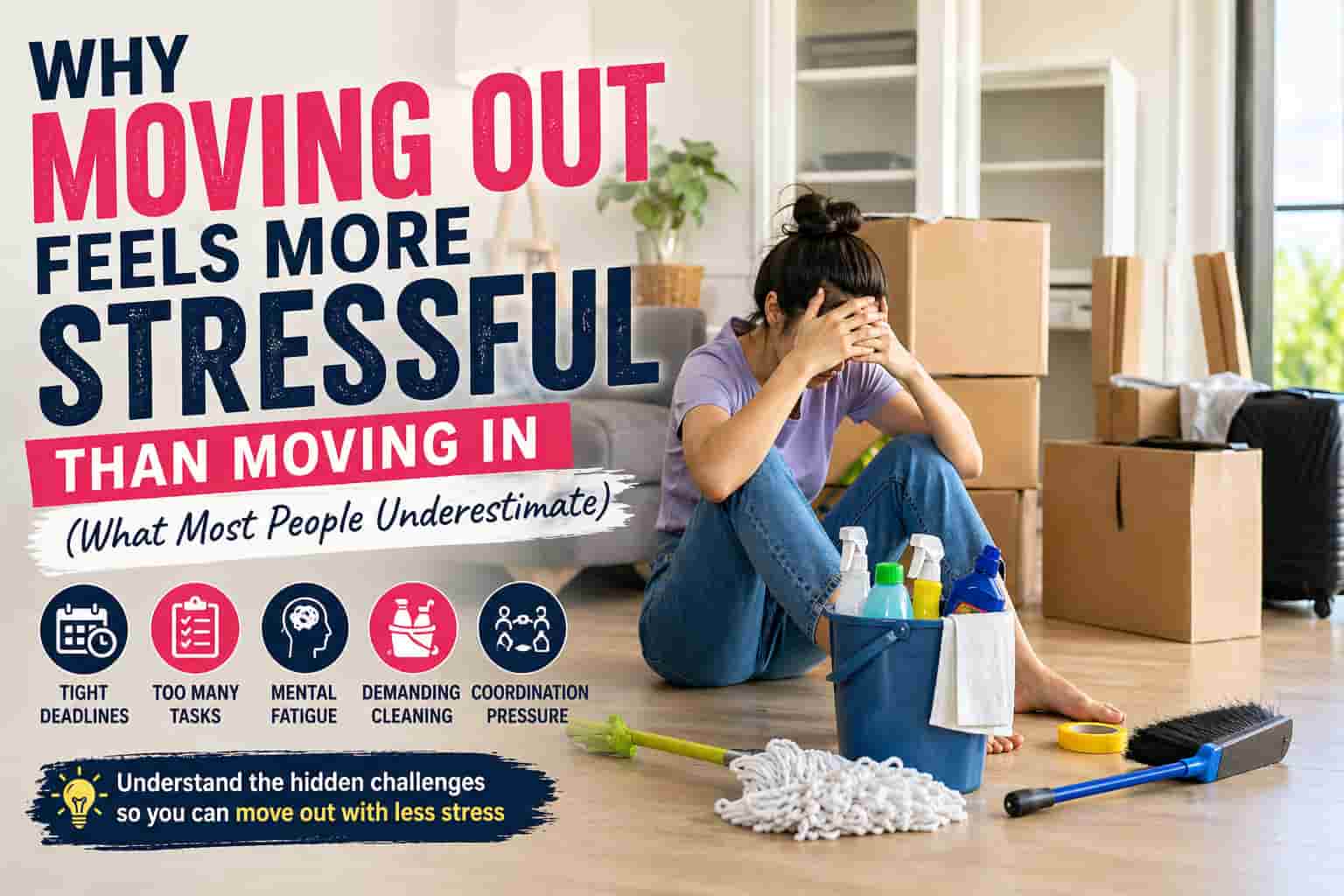 why moving out feels more stressful than moving in with packing and cleaning tasks