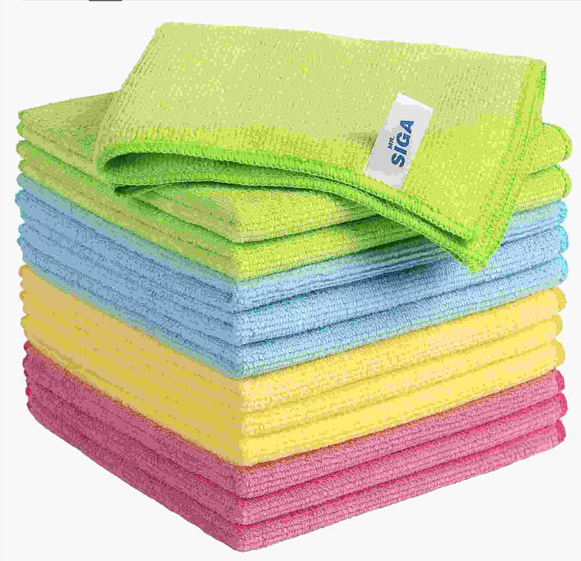 Microfiber cloths for eco-friendly cleaning
