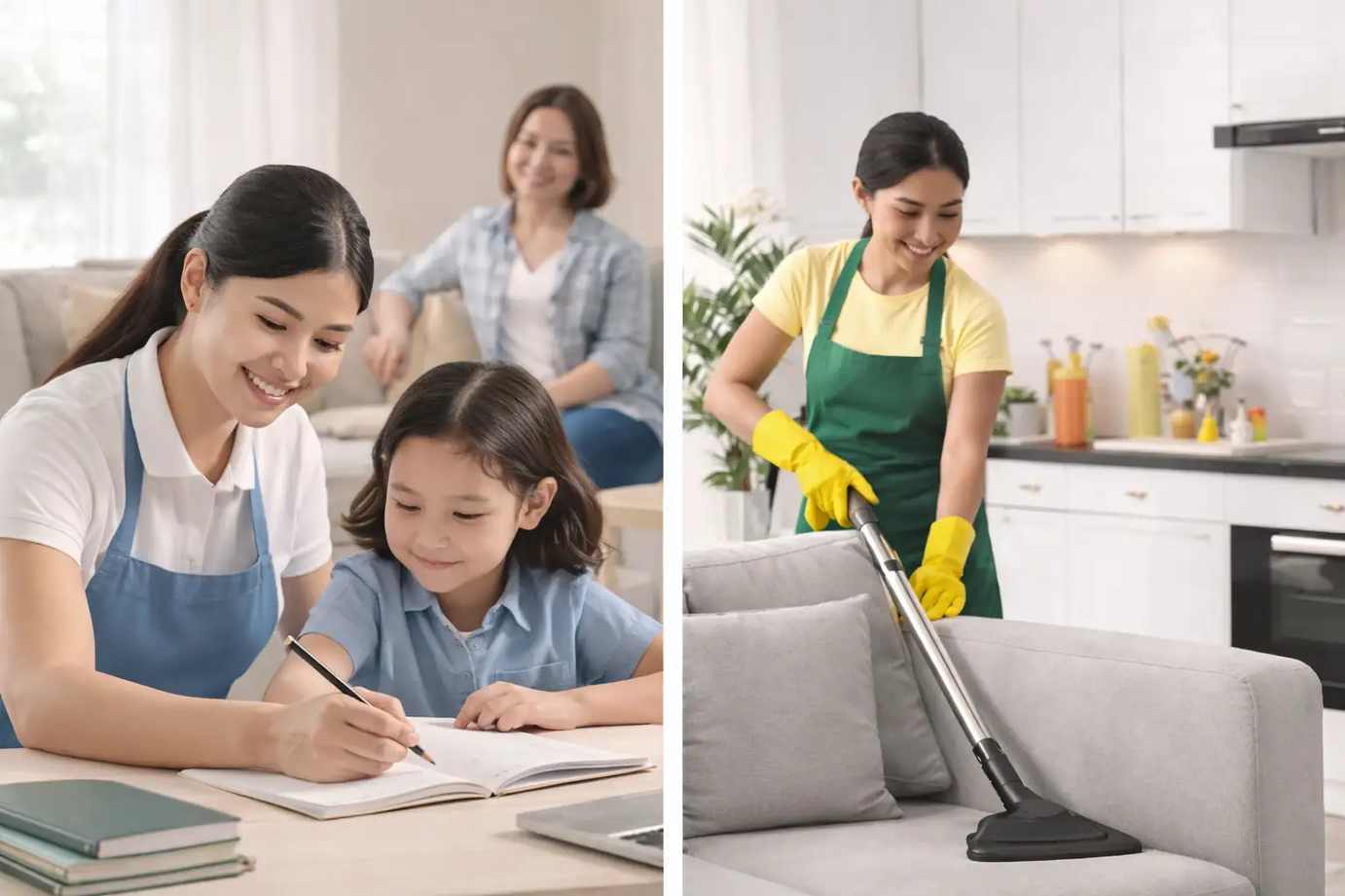home maid vs part time cleaning services