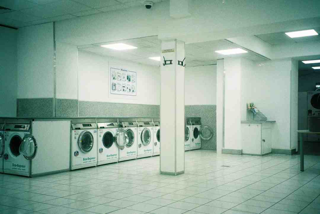 Energy-efficient washing machines in a modern laundry room