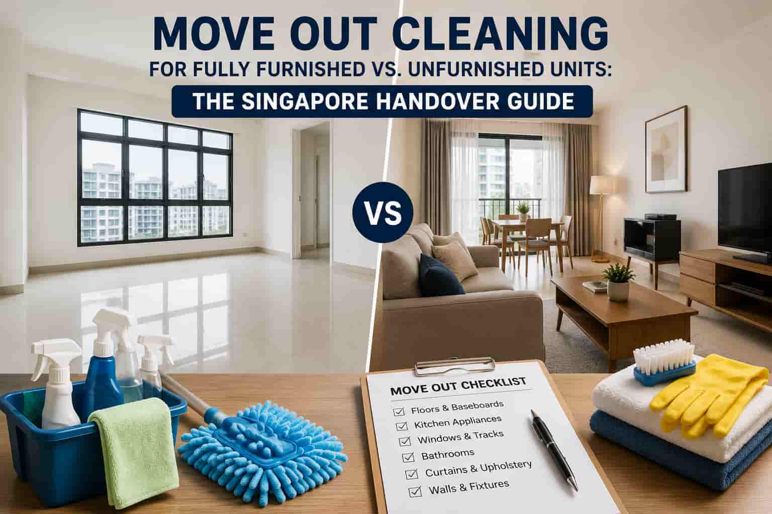 Move out cleaning for furnished vs unfurnished homes in Singapore