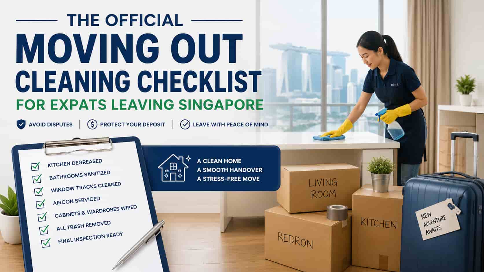 The official moving out cleaning checklist for expats leaving Singapore